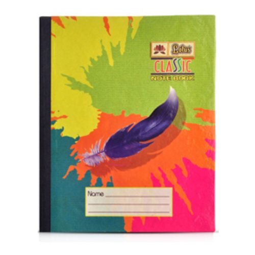 Lotus Classic Note Book, Size: 15.5x19.5 cm (142 Pages)